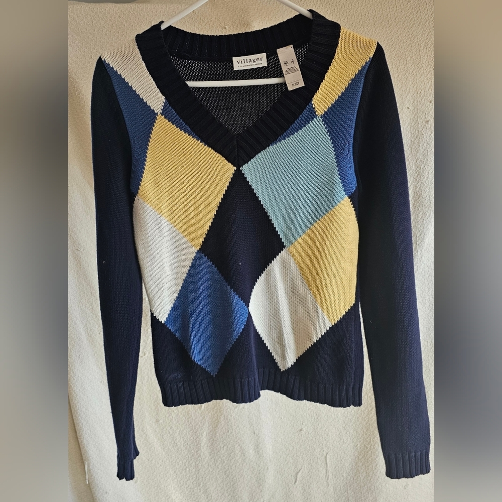 Villager Women's V-neck Sweater, Size Small